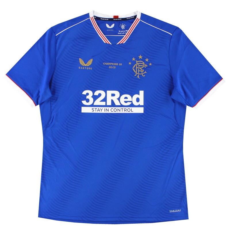 2020-21 Rangers Castore 'Champions 55' Heimtrikot *Neuwertig* XL
