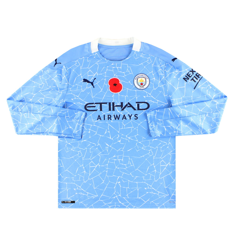 2020-21 Manchester City Puma Home Shirt L/S *Mint* L