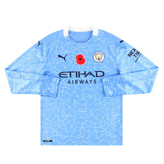 2020-21 Manchester City Puma Home Shirt L/S *Mint* L