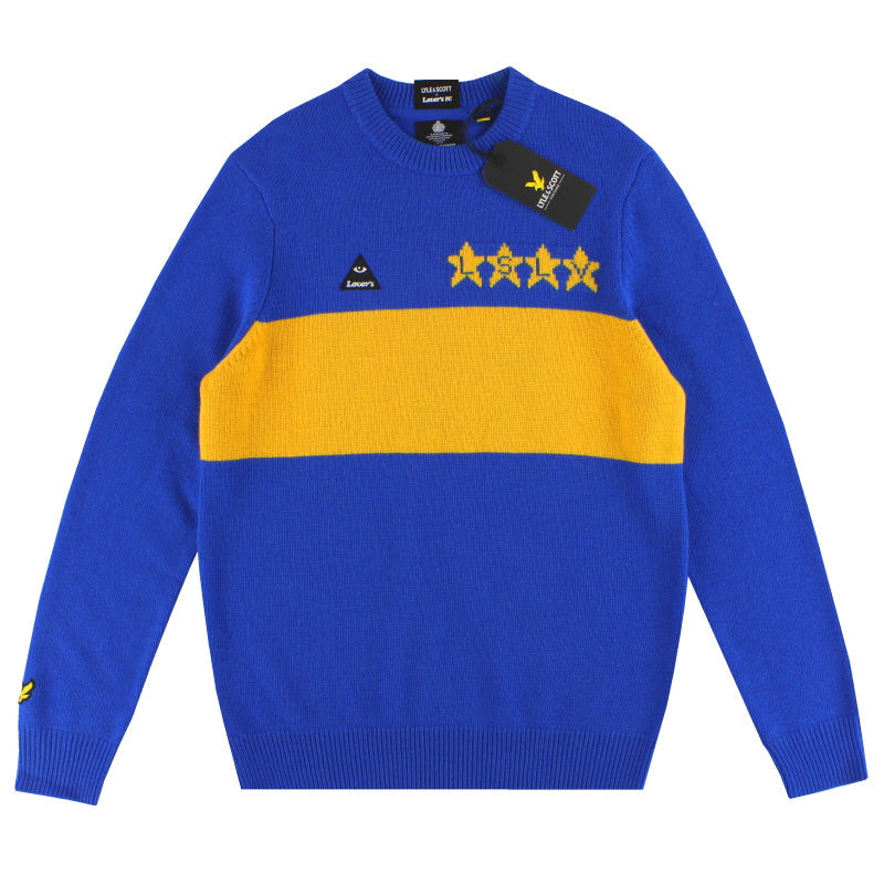 2020 Lyle and Scott x Lovers FC Boca Juniors Bruststreifen-Pullover *BNIB* XS