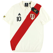 2020 Lyle and Scott x Lovers FC Peru Asymmetrisches Streifen-Poloshirt *NEU MIT ETIKETT* XS