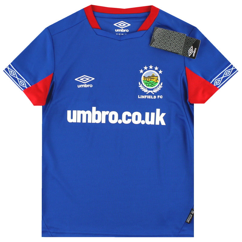 2021-22 Linfield Umbro Heimtrikot *mit Etiketten* S.Jungen