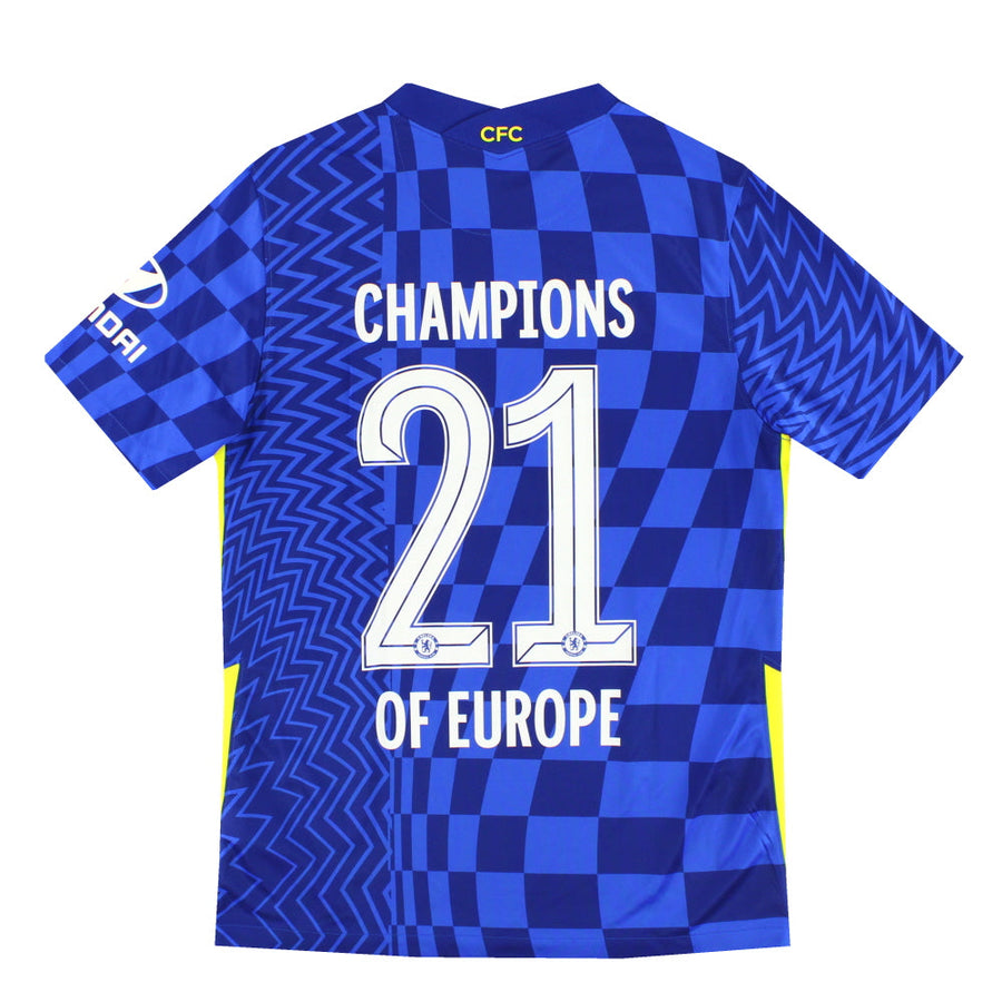 2021-22 Chelsea Nike Heimtrikot Champions of Europe #21 *Neuwertig* M
