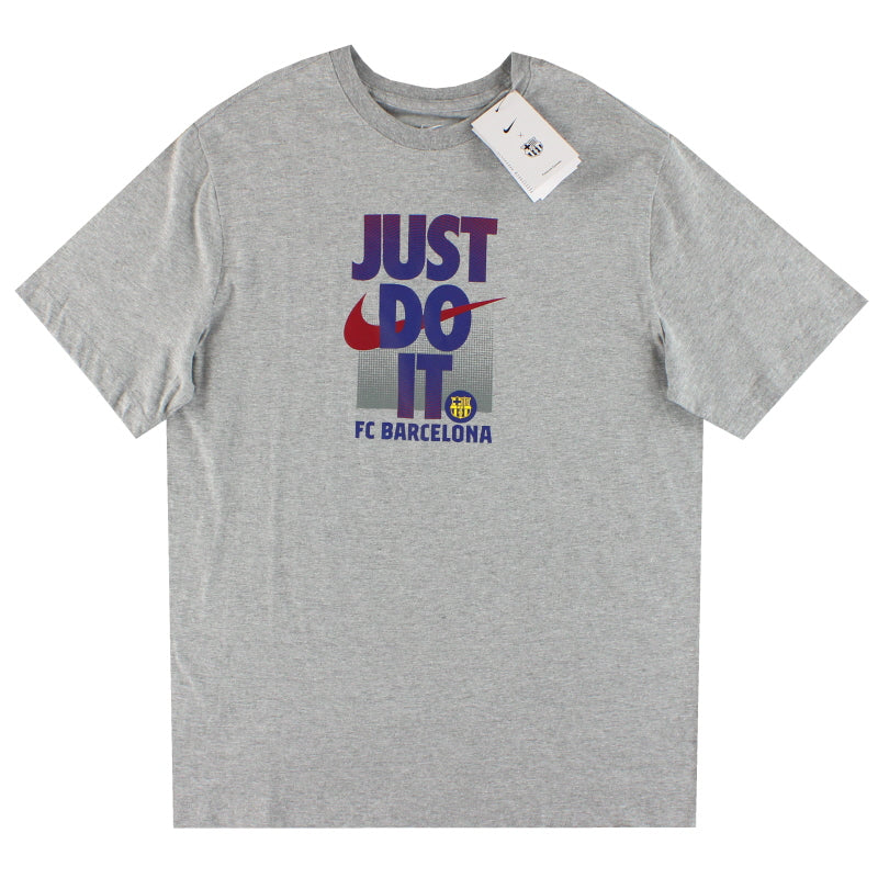 2022-23 Barcelona Nike 'Just Do It' Grafik-T-Shirt *mit Etikett* L