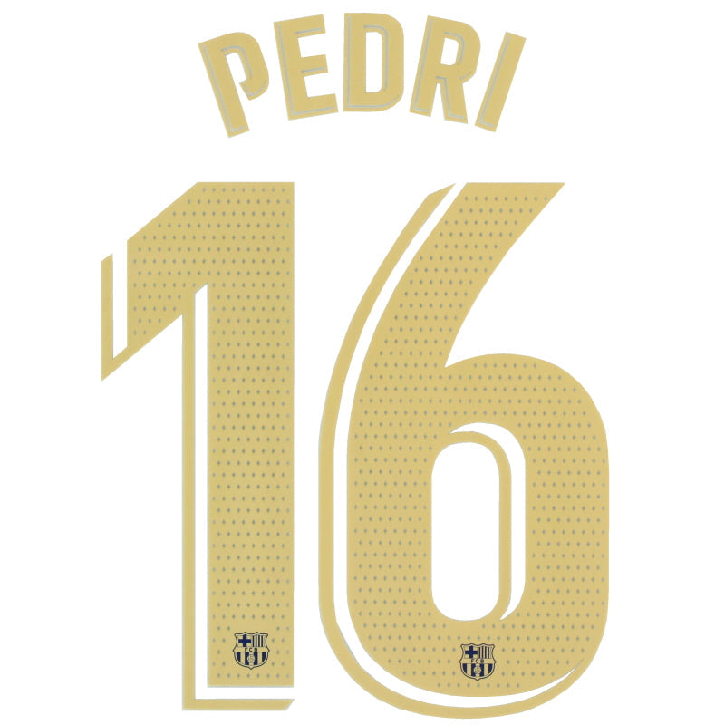 2022-23 Barcelona Pedri #16 Heim Name Set *BNIB* L