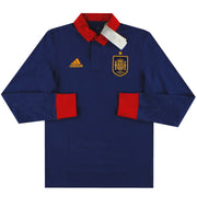 2022-23 Spanien adidas Lifestyler L/S Poloshirt *m. Etiketten* XS