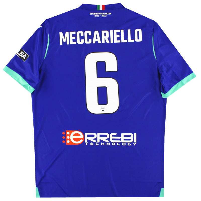 2022-23 SPAL Macron Player Issue Drittes Trikot Meccariello #6 *Neuwertig* XL