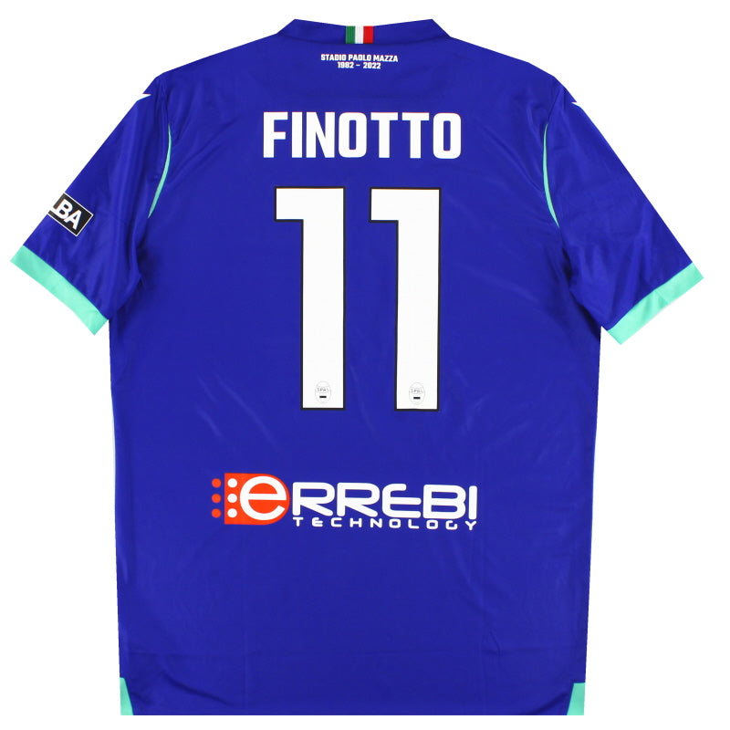 2022-23 SPAL Macron Player Issue Drittes Trikot Finotto #11 *Neu* XL