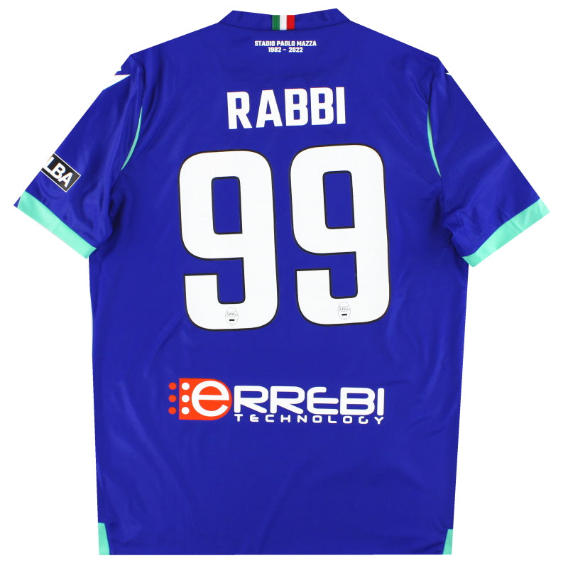 2022-23 SPAL Macron Player Issue Third Trikot Rabbi #99 *Neu mit Etikett* L