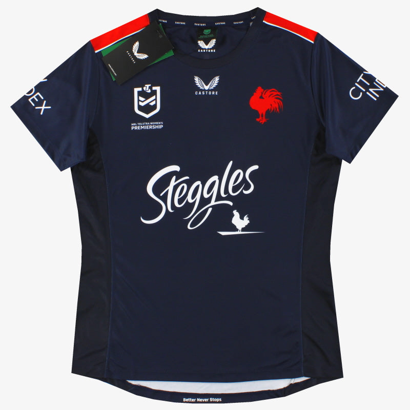 2022 Sydney Roosters Castore Damen-Trainings-T-Shirt *NEU MIT ETIKETT*