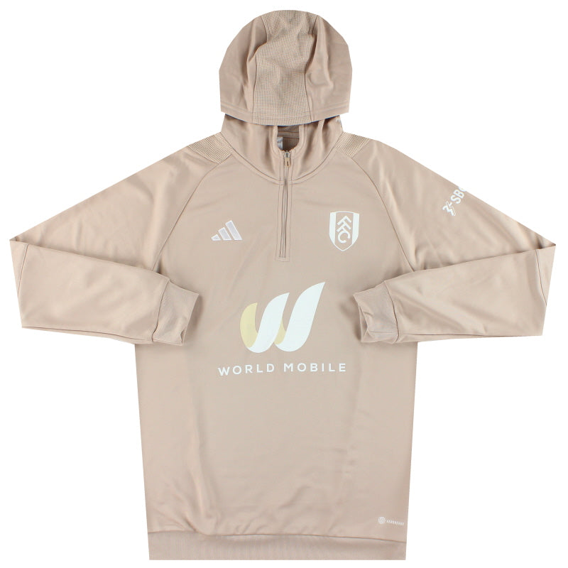 2023-24 Fulham adidas Tiro23 1/4 Zip Kapuzenjacke *Neuwertig* M