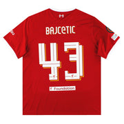2023-24 Liverpool Nike Heimtrikot Bajcetic #43 *neu mit Etikett* XL