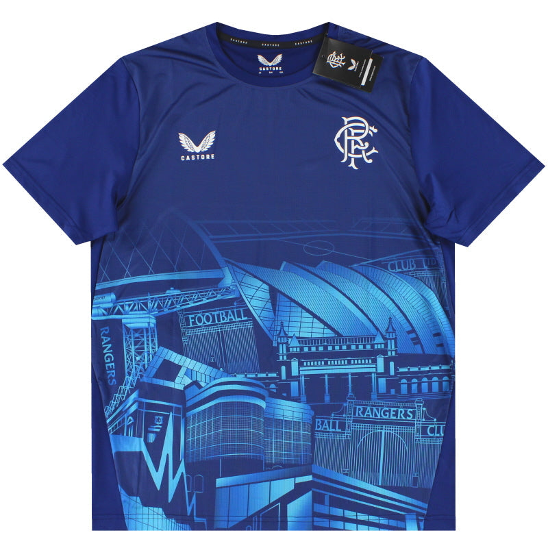 2023-24 Rangers Castore Stadion Print T-Shirt *OVP* M