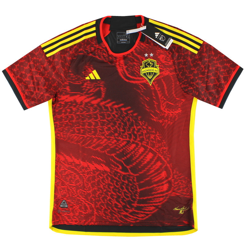 2023-24 Seattle Sounders adidas Authentic Auswärtstrikot *mit Etiketten* S