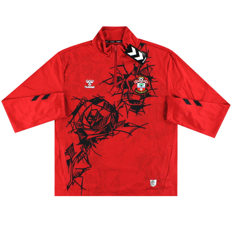 2023-24 Southampton Hummel 1/4 Zip Pre-Match-Oberteil *BNIB* M
