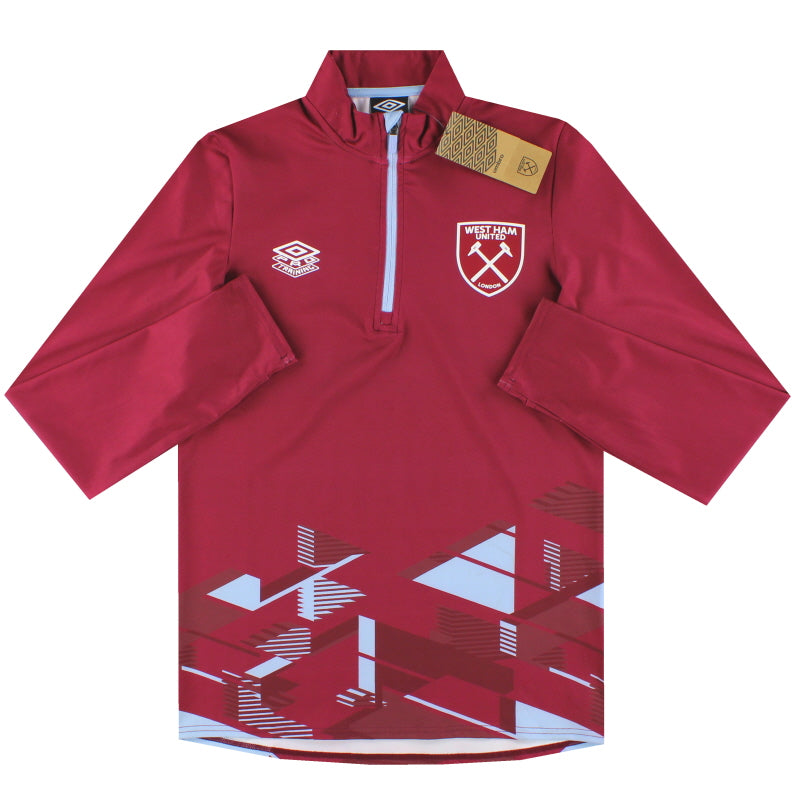 2023-24 West Ham Umbro 1/4 Zip Warm Up Top *w/Etiketten* M