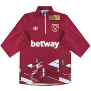 2023-24 West Ham Umbro 1/4 Zip Warm Up Top *w/Etiketten* M