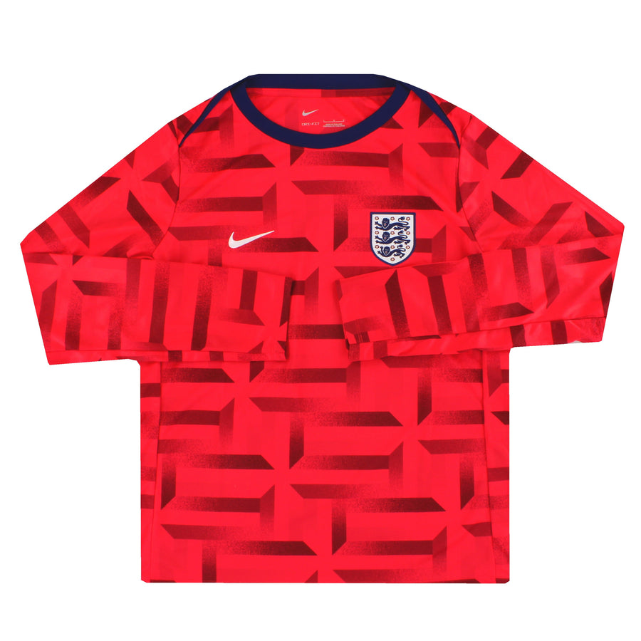 2023-24 England Nike Player Issue Pre-Match Shirt L/S