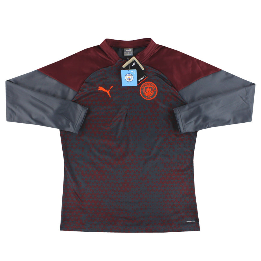 2023-24 Manchester City Puma 1/4 Zip Fleece Trainings-Top *m/Etiketten* L