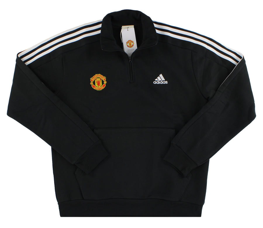 2024-25 Manchester United adidas Essentials 1/4 Zip Sweatshirt *BNIB* L