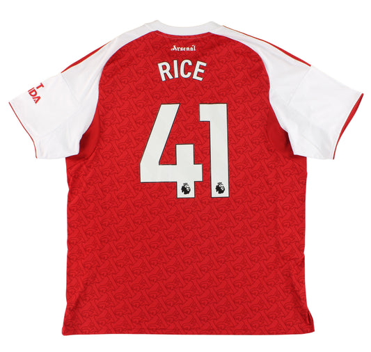 2025-26 Arsenal adidas Home Shirt Rice #41 XXL