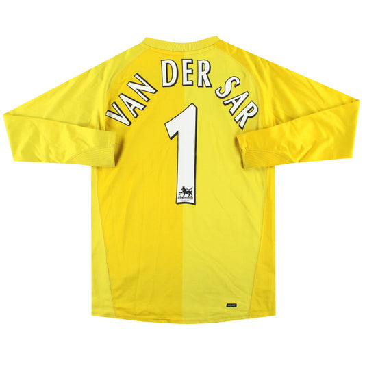 2006-07 Manchester United Nike Goalkeeper Shirt Van Der Sar #1 M.Boys