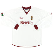 2004-05 Torino Asics Match Worn Auswärtstrikot #3 Langarm XL