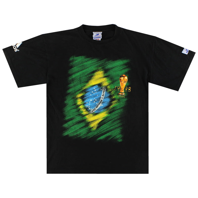 1998-00 Brasilien 'France 98' Grafik T-Shirt M
