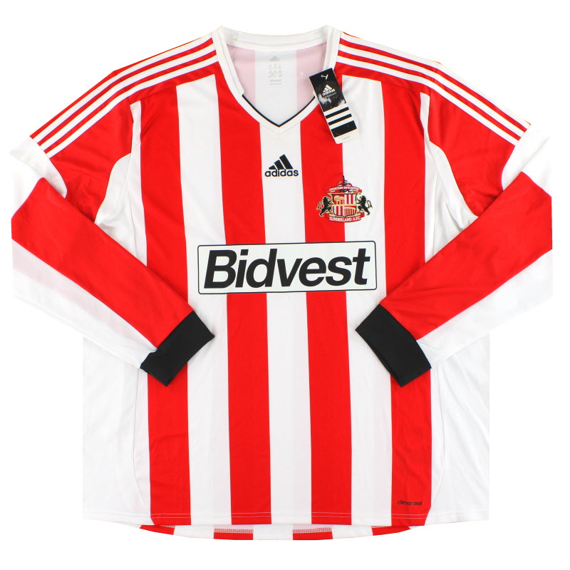 2013-14 Sunderland adidas Heimtrikot langarm *neu mit Etikett* XXXL