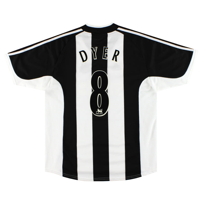 2001-03 Newcastle adidas Heimtrikot Dyer #8 *Neuwertig* L
