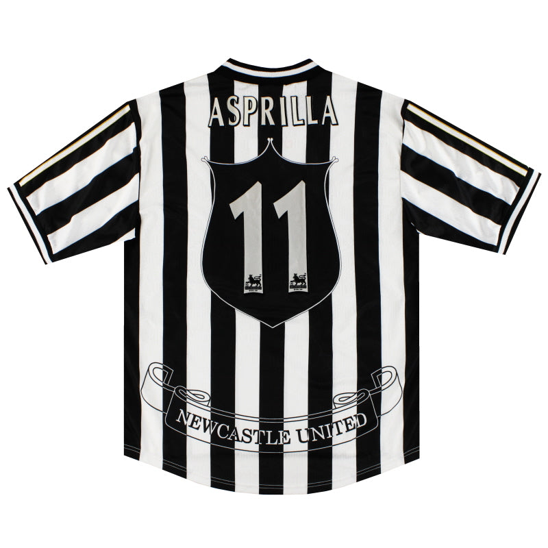 1997-99 Newcastle adidas Heimtrikot Asprilla #11 XL