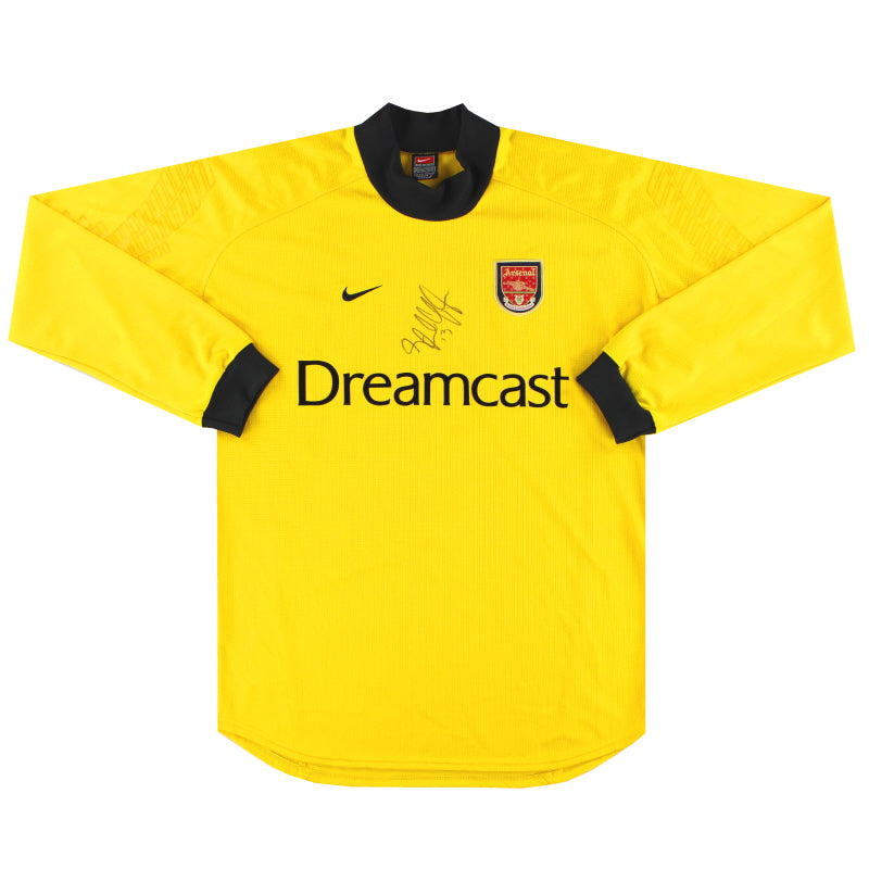 2000-01 Arsenal Nike Torwarttrikot „Signiert“ *Neuwertig* L