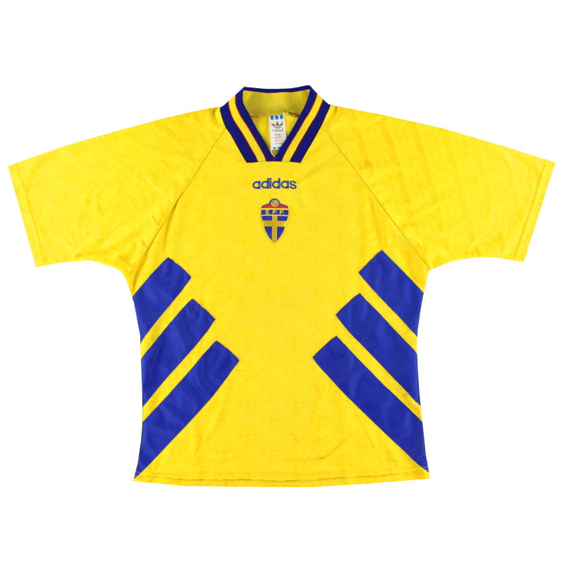 1994-96 Schweden adidas Heimtrikot L