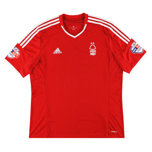 2014-15 Nottingham Forest adidas Match Issue Home Shirt Veldwijk #14 XL