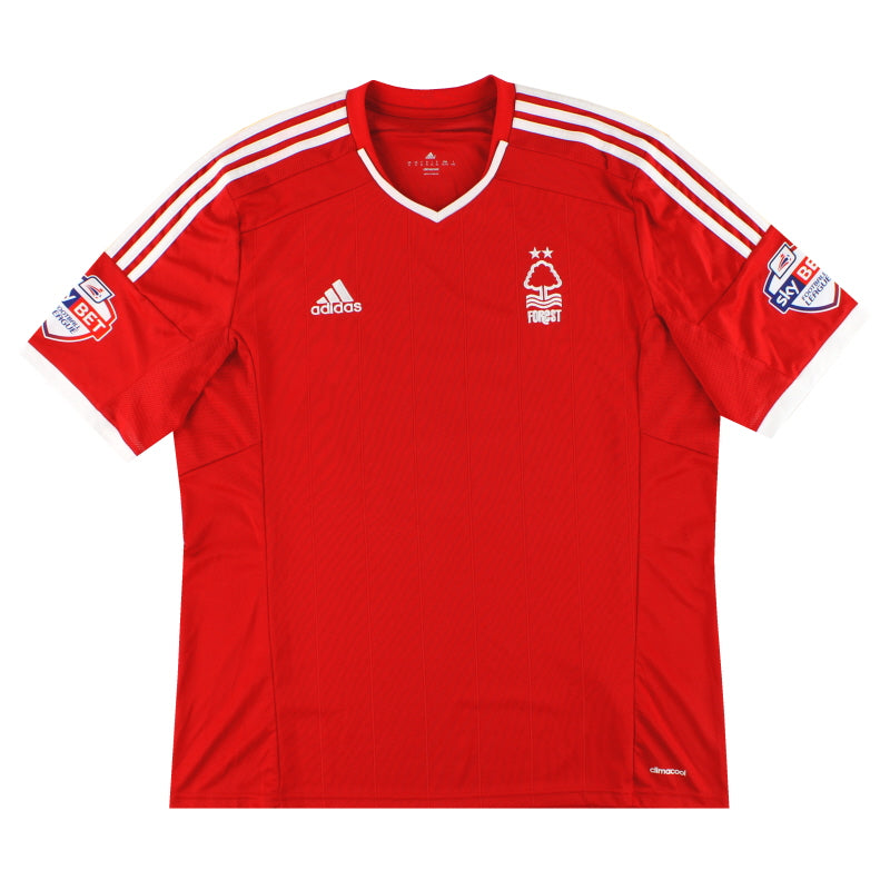 2014-15 Nottingham Forest adidas Match Worn Heimtrikot Veldwijk #14 XL