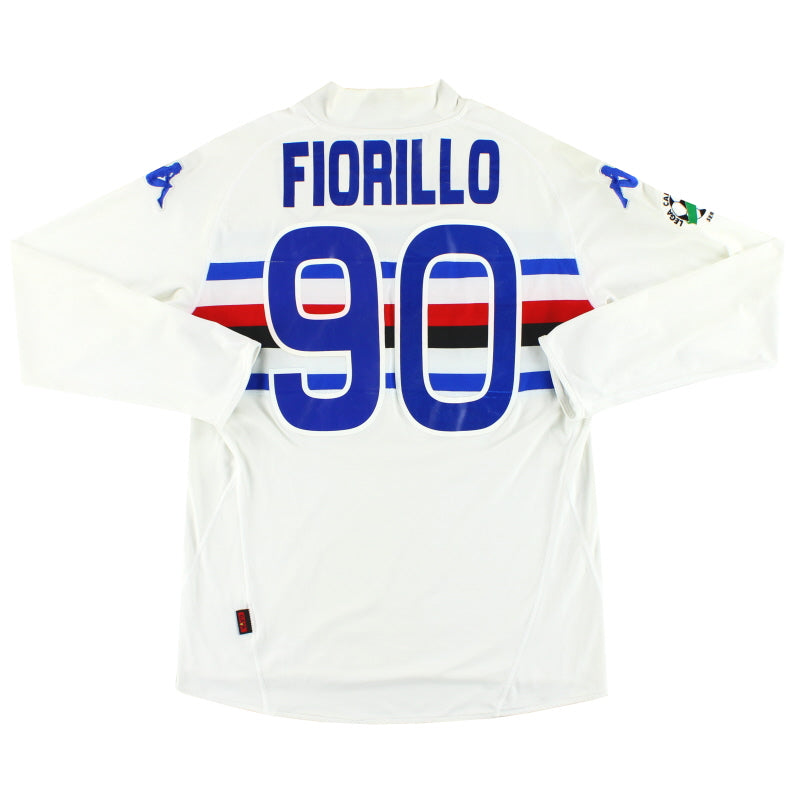 2007-08 Sampdoria Kappa Auswärtstrikot Fiorillo #90 XL