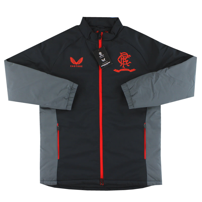 2021-22 Rangers „150-jähriges Jubiläum“ Castore Coaches Hybrid Bench Jacket *BNIB* M