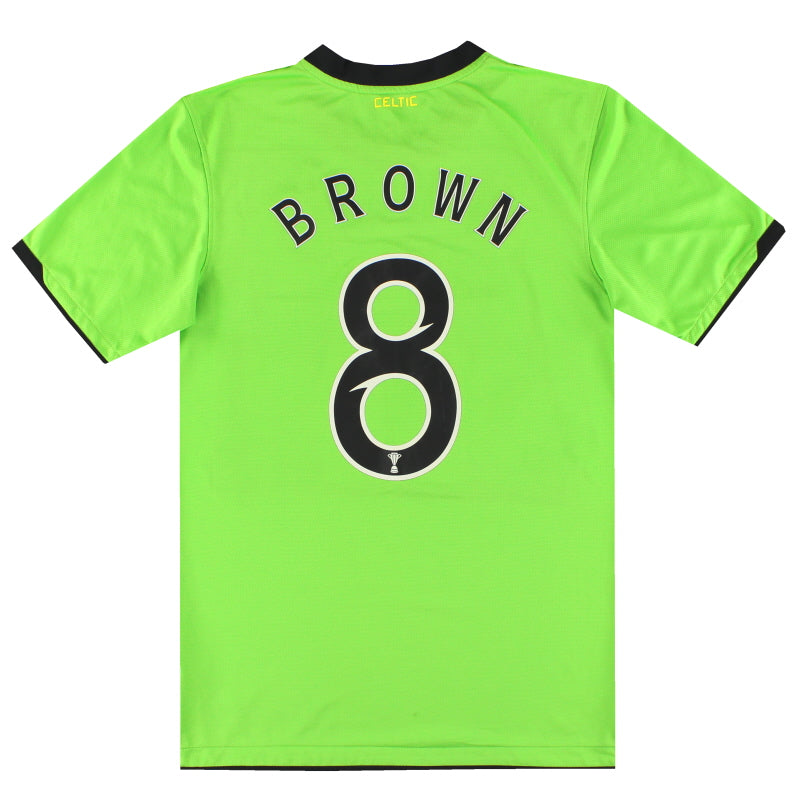 2010-11 Celtic Nike Auswärtstrikot Brown #8 S