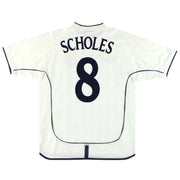 2001-03 England Umbro Heimtrikot Scholes #8 L