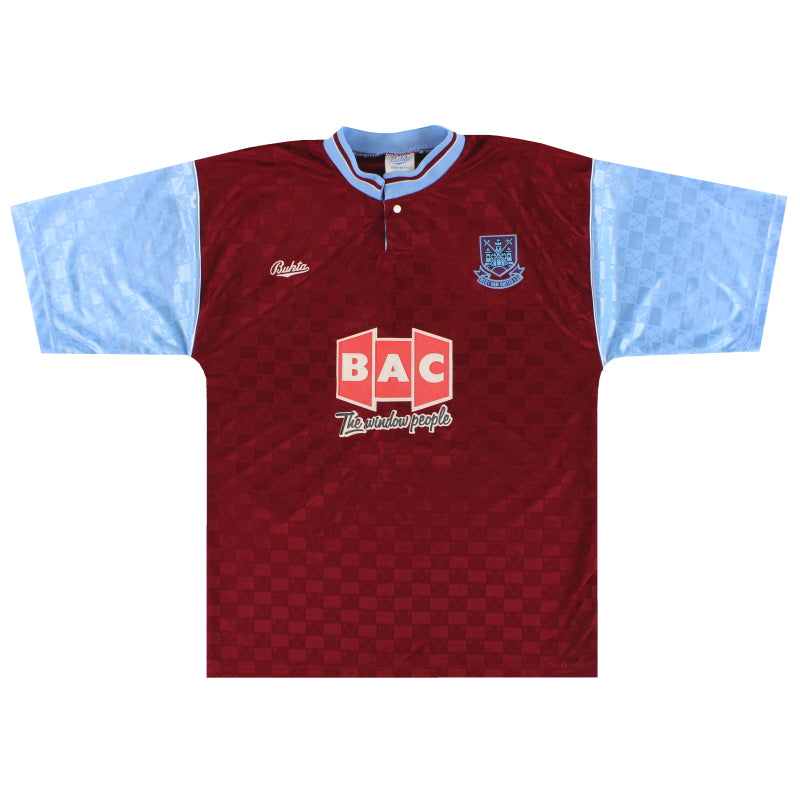 1990-91 West Ham Bukta Heimtrikot L