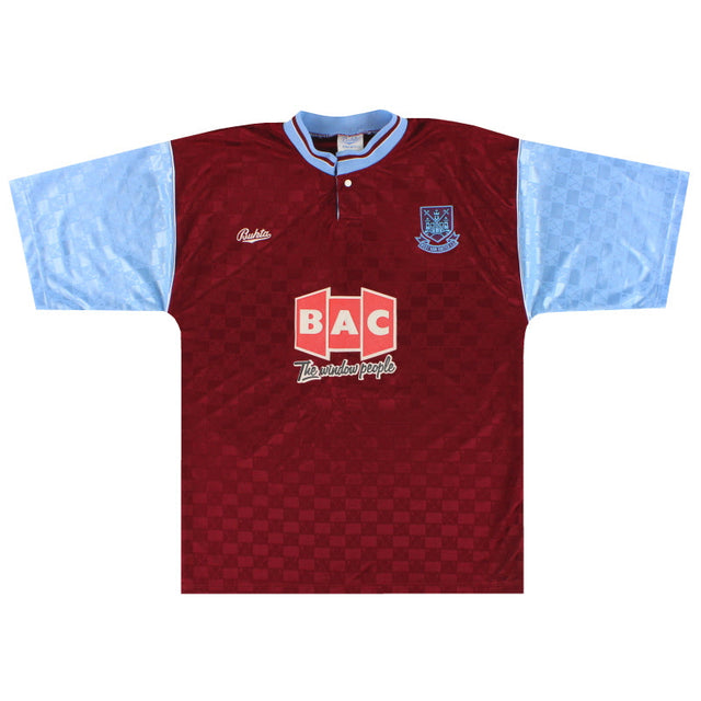 1990-91 West Ham Bukta Home Shirt *Mint* M