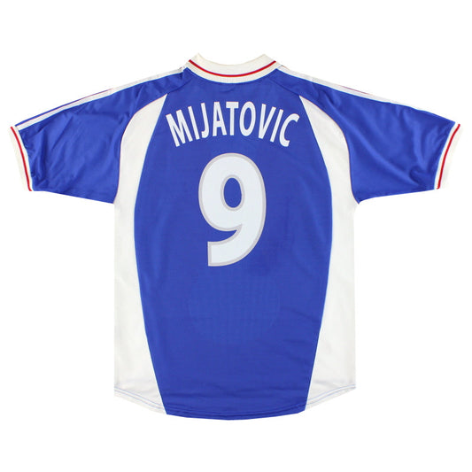 2000-01 Yugoslavia adidas Home Shirt Mijatovic #9 *Mint* M