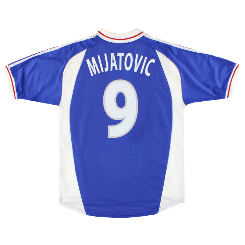 2000-01 Jugoslawien adidas Heimtrikot Mijatovic #9 *Neuwertig* M