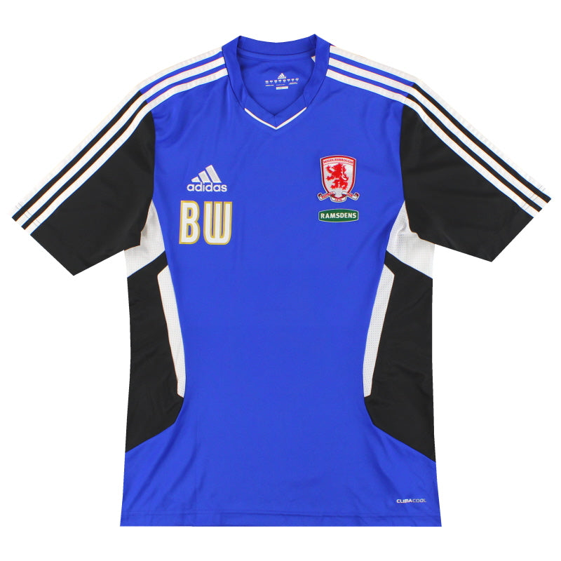 2010-11 Middlesbrough adidas Trainings-Shirt (Mitarbeiter-Ausgabe) 'BW' S