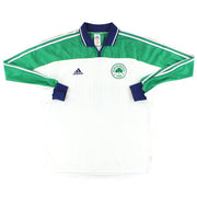 2000-01 Panathinaikos adidas Auswärts Trikot L/S *mit Etiketten* XL