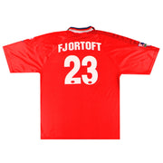 1996-97 Middlesbrough Errea Spieler-Heimtrikot Fjortoft #23 XXL