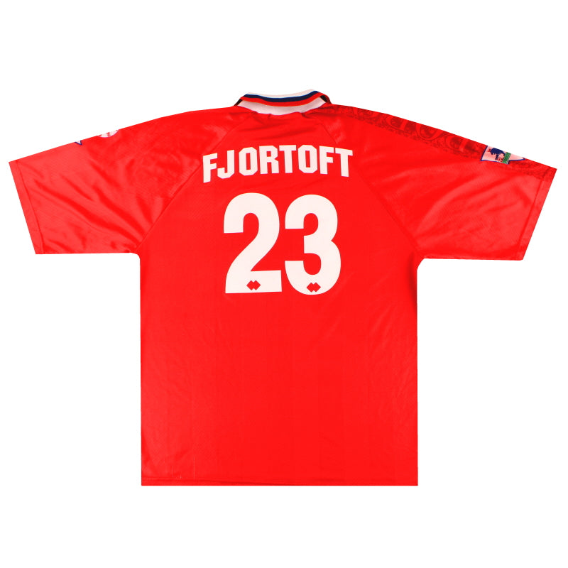 1996-97 Middlesbrough Errea Spieler-Heimtrikot Fjortoft #23 XXL