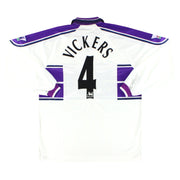 1999-00 Middlesbrough Errea Player Issue Auswärtstrikot Vickers #4 Langarm XXXL