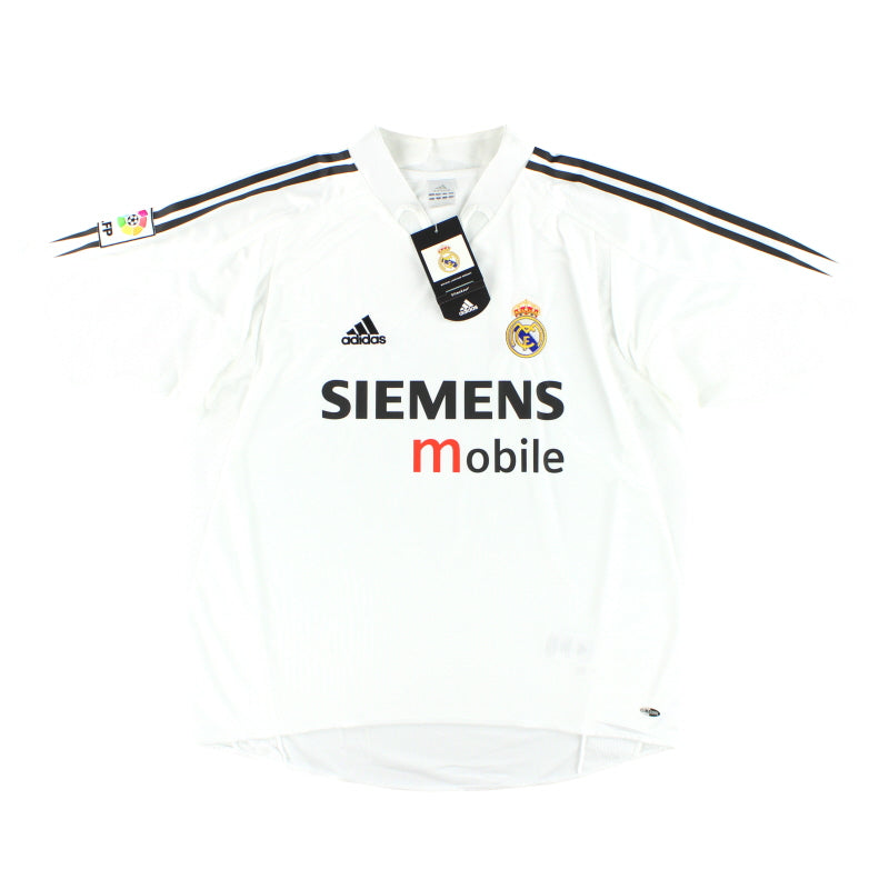 2004-05 Real Madrid adidas Heimtrikot *mit Etiketten* M