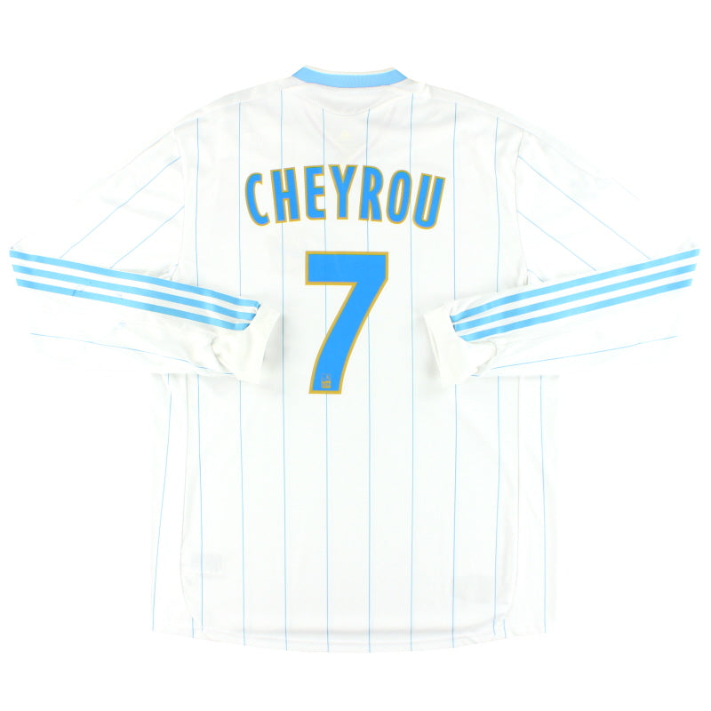 2009-10 Olympique Marseille adidas Player Issue Heimtrikot Cheyrou #7 Langarm *mit Etiketten* XL
